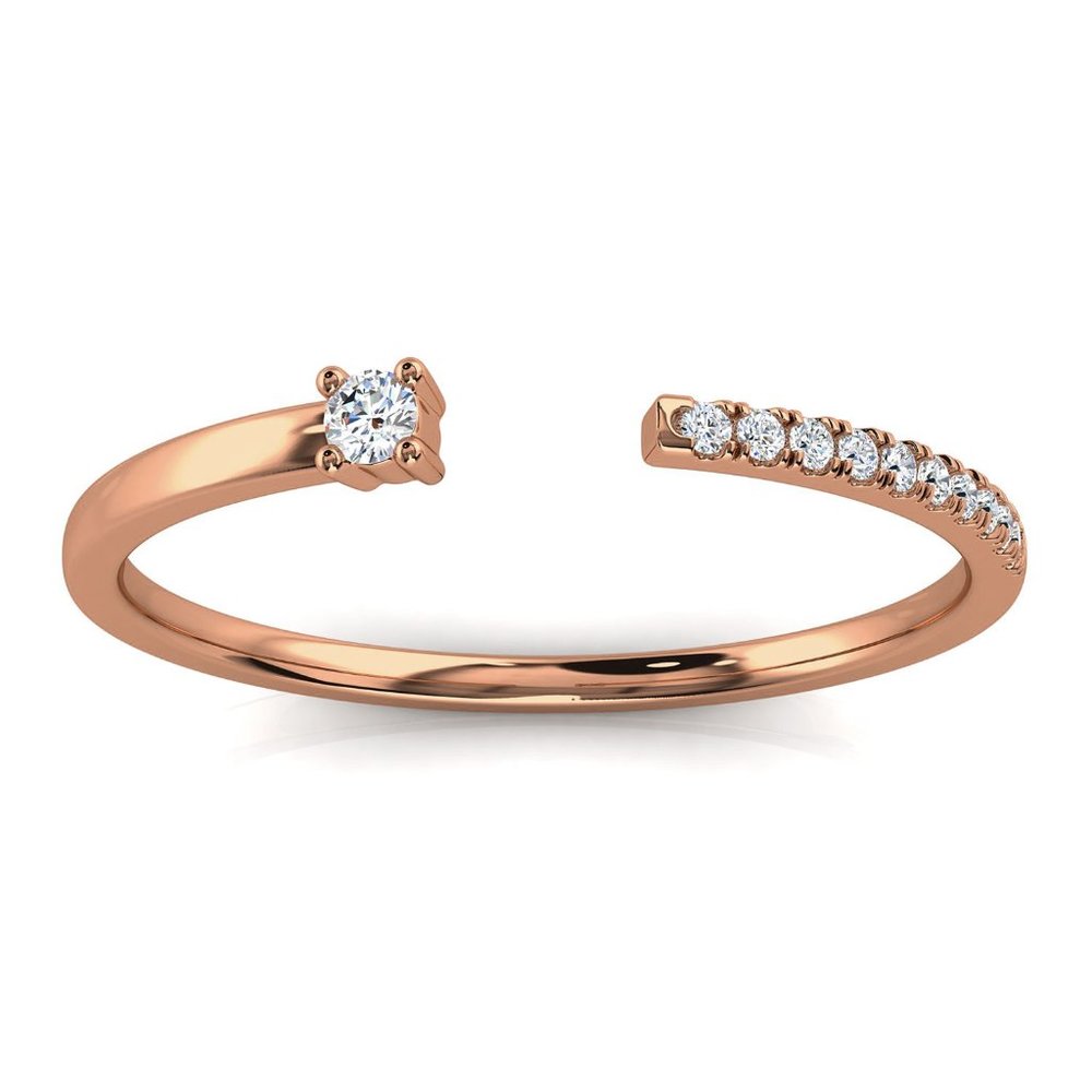 14K Gold Stackable Diamond Ring 1/10 ct. tw